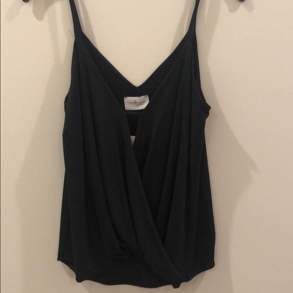 Black spaghetti strap tank